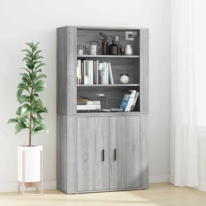 vidaXL Buffet haut gris en bois d'ingénierie Sonoma