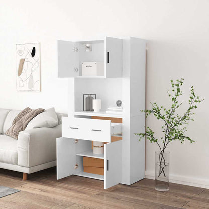 vidaXL Highboard blanc Bois d'ingénierie