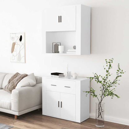 vidaXL Highboard blanc Bois d'ingénierie