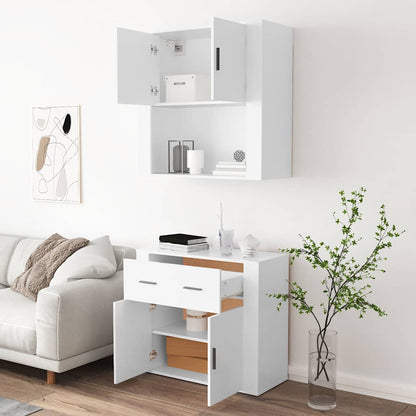 vidaXL Highboard blanc Bois d'ingénierie