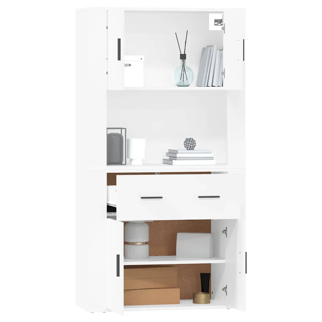 vidaXL Highboard blanc Bois d'ingénierie
