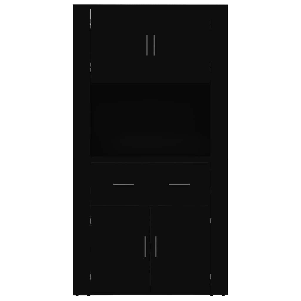 vidaXL Highboard Schwarz Holzwerkstoff