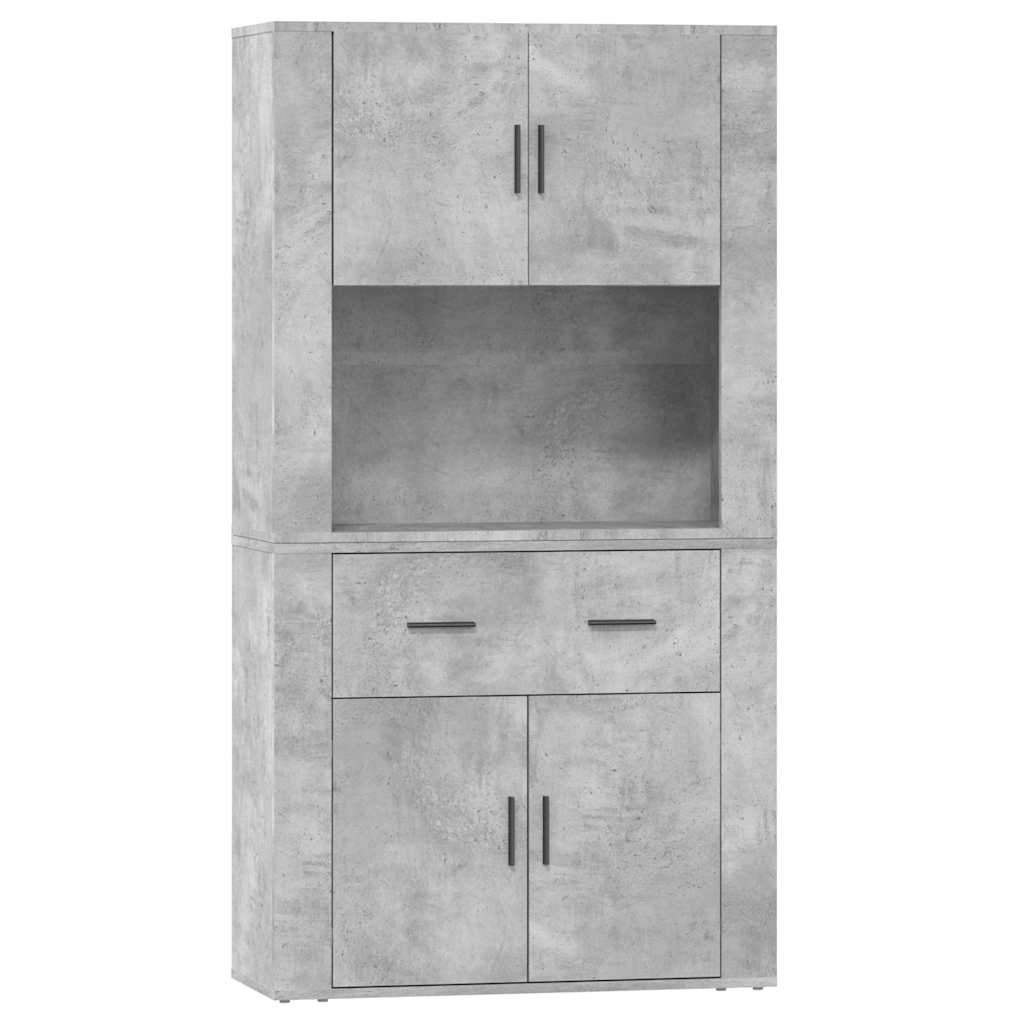 vidaXL Bahut gris béton en bois d'ingénierie