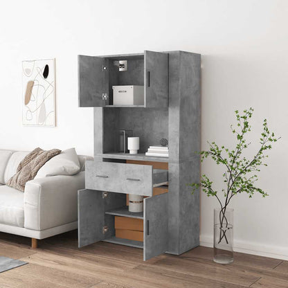 vidaXL Bahut gris béton en bois d'ingénierie