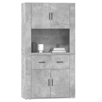 vidaXL Bahut gris béton en bois d'ingénierie