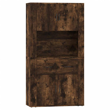 vidaXL Highboard Räuchereiche Holzwerkstoff