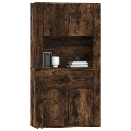vidaXL Highboard Räuchereiche Holzwerkstoff