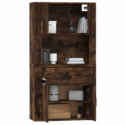 vidaXL Highboard Räuchereiche Holzwerkstoff