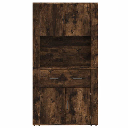 vidaXL Highboard Räuchereiche Holzwerkstoff