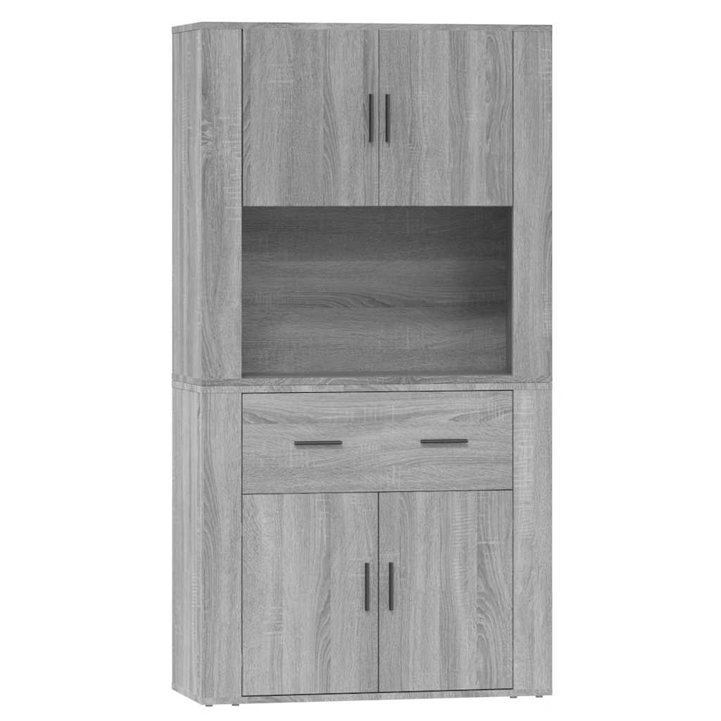 vidaXL Buffet haut gris en bois d'ingénierie Sonoma