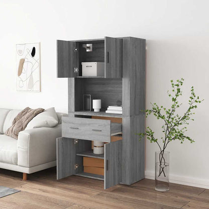 vidaXL Buffet haut gris en bois d'ingénierie Sonoma