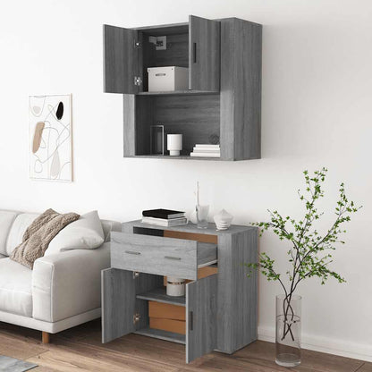 vidaXL Buffet haut gris en bois d'ingénierie Sonoma