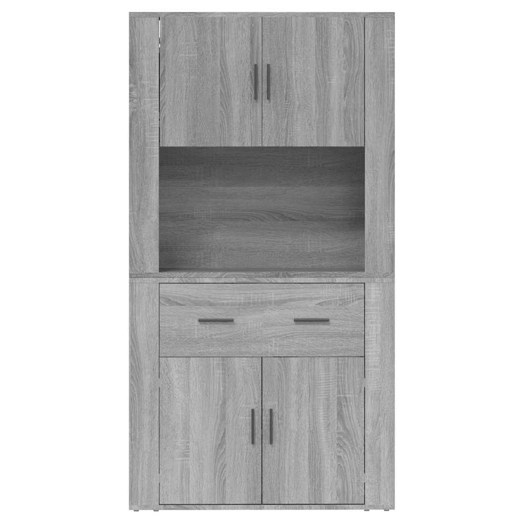 vidaXL Buffet haut gris en bois d'ingénierie Sonoma