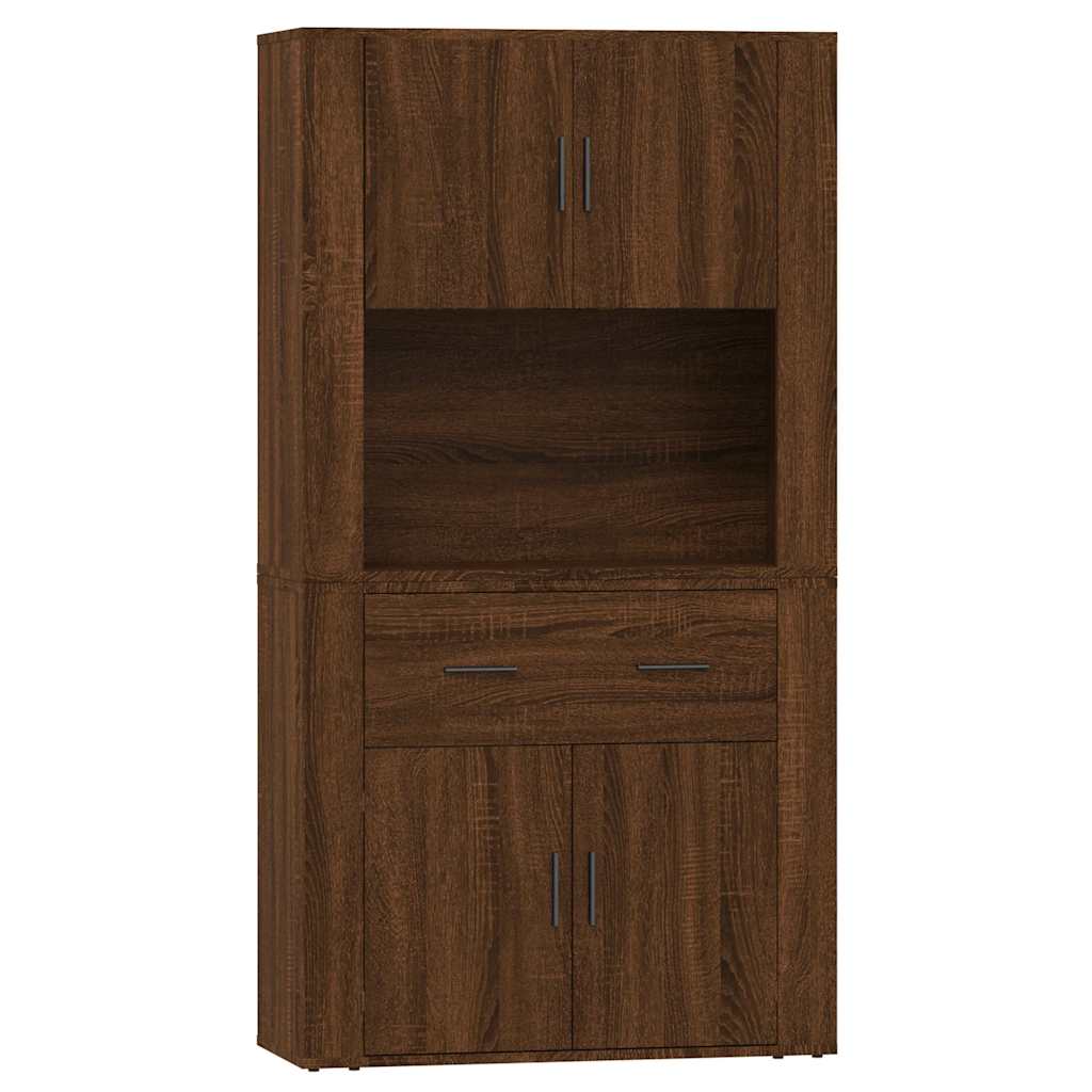 vidaXL Highboard Braun Eichen-Optik Holzwerkstoff