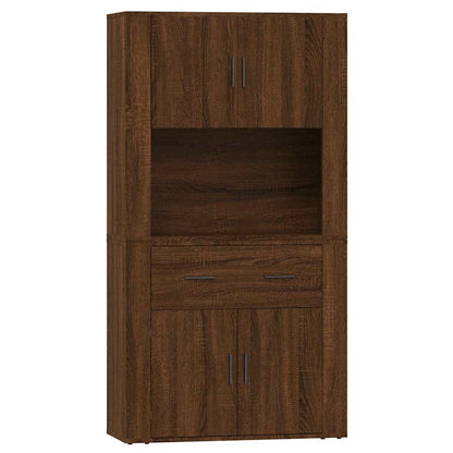 vidaXL Highboard Braun Eichen-Optik Holzwerkstoff