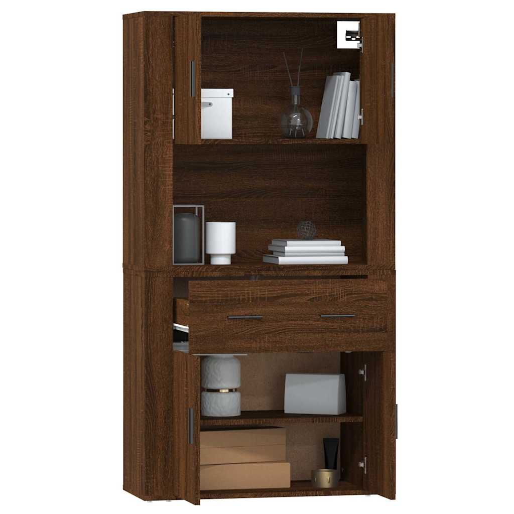 vidaXL Highboard Braun Eichen-Optik Holzwerkstoff