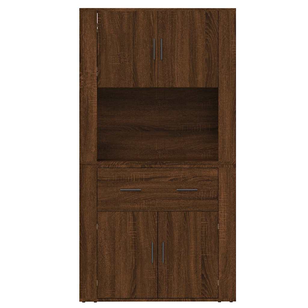 vidaXL Highboard Braun Eichen-Optik Holzwerkstoff