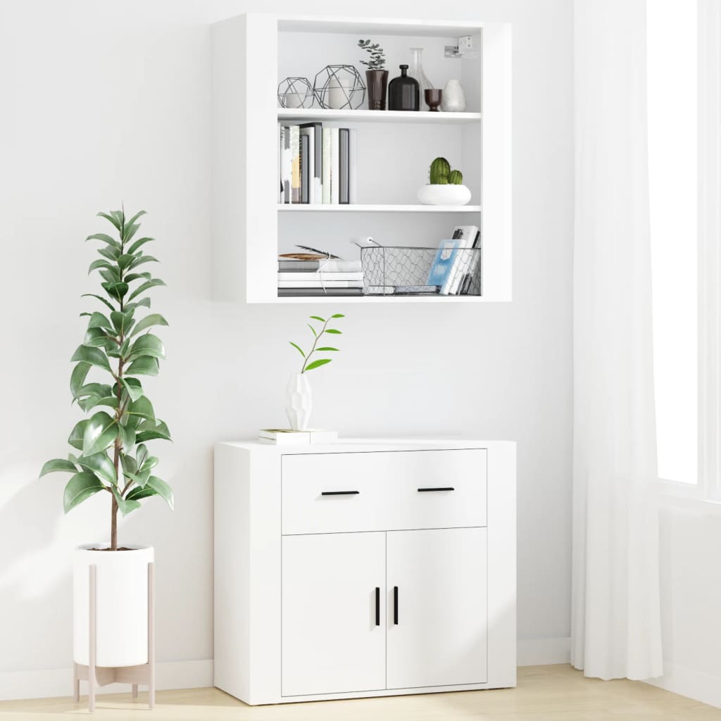 vidaXL Highboard blanc Bois d'ingénierie