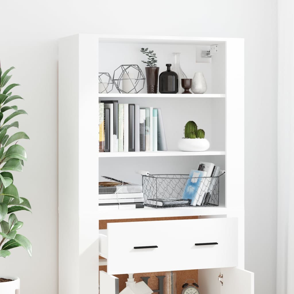 vidaXL Highboard blanc Bois d'ingénierie