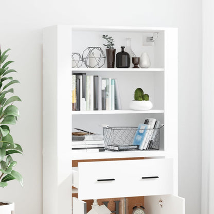 vidaXL Highboard blanc Bois d'ingénierie