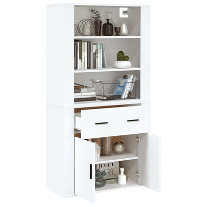 vidaXL Highboard blanc Bois d'ingénierie