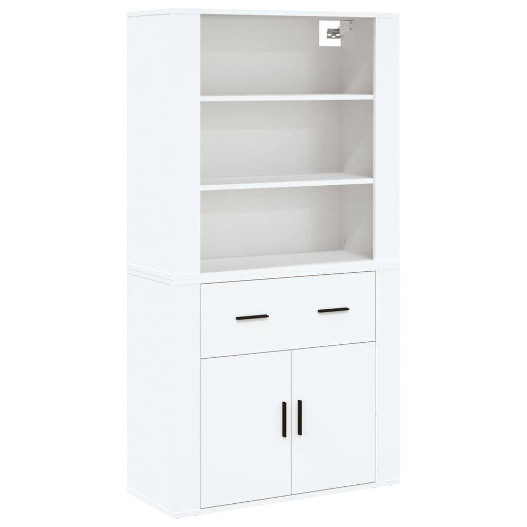 vidaXL Highboard blanc Bois d'ingénierie
