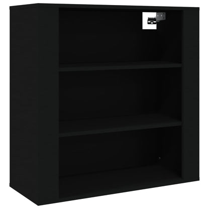 vidaXL Buffet haut noir en bois d'ingénierie