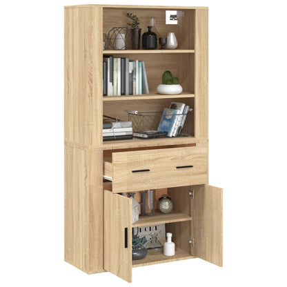 vidaXL Highboard en aggloméré coloris chêne Sonoma