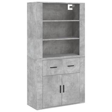 vidaXL Bahut gris béton en bois d'ingénierie