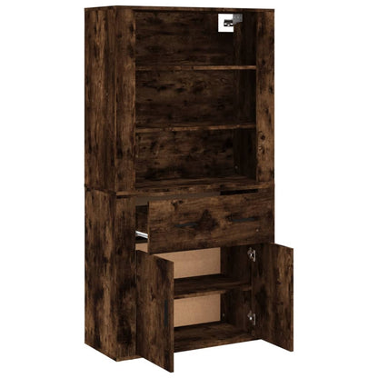 vidaXL Highboard Räuchereiche Holzwerkstoff