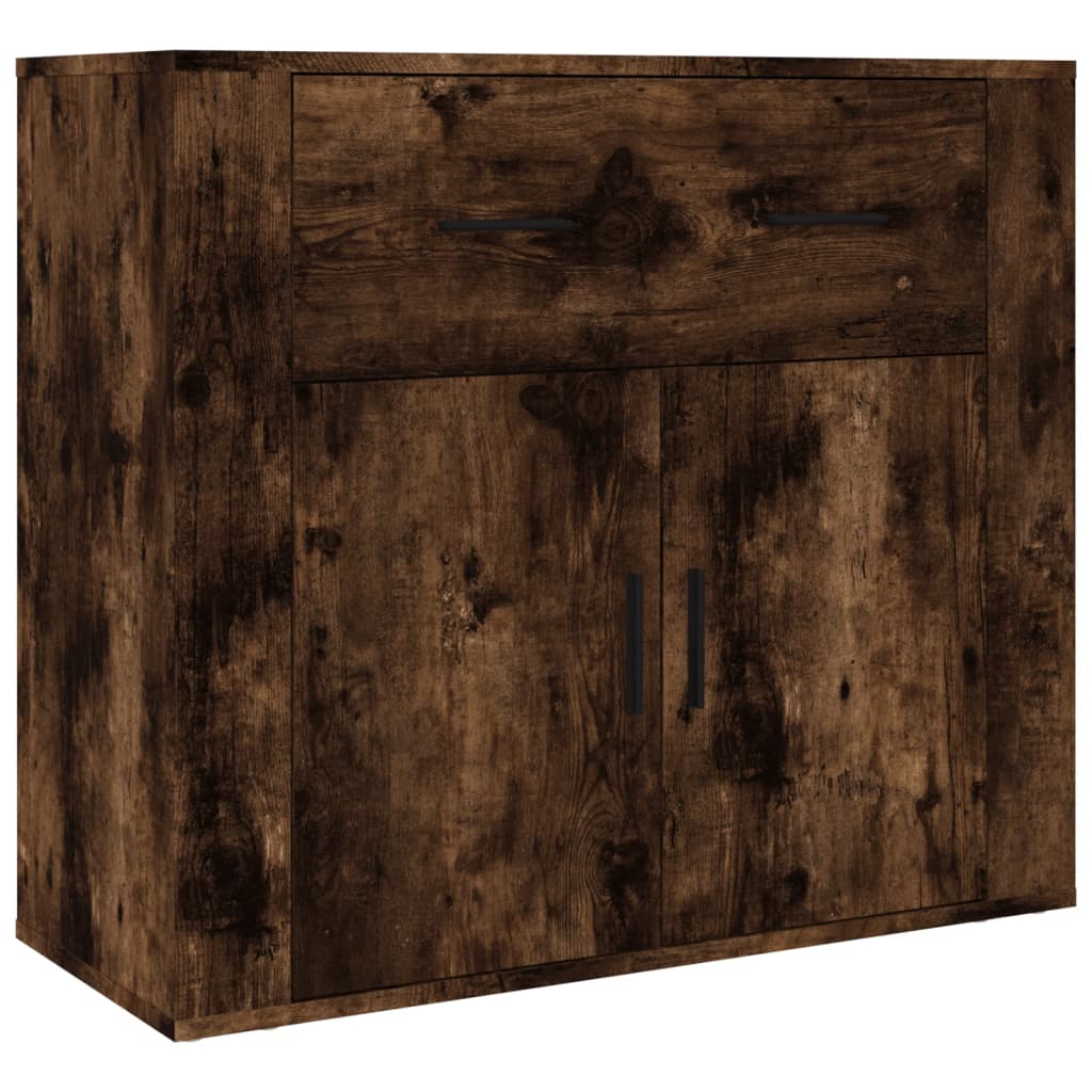 vidaXL Highboard Räuchereiche Holzwerkstoff