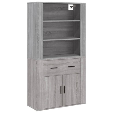 vidaXL Buffet haut gris en bois d'ingénierie Sonoma