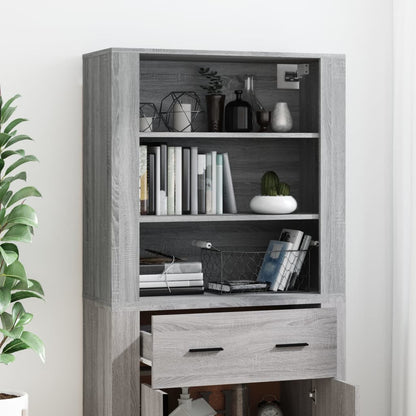 vidaXL Buffet haut gris en bois d'ingénierie Sonoma