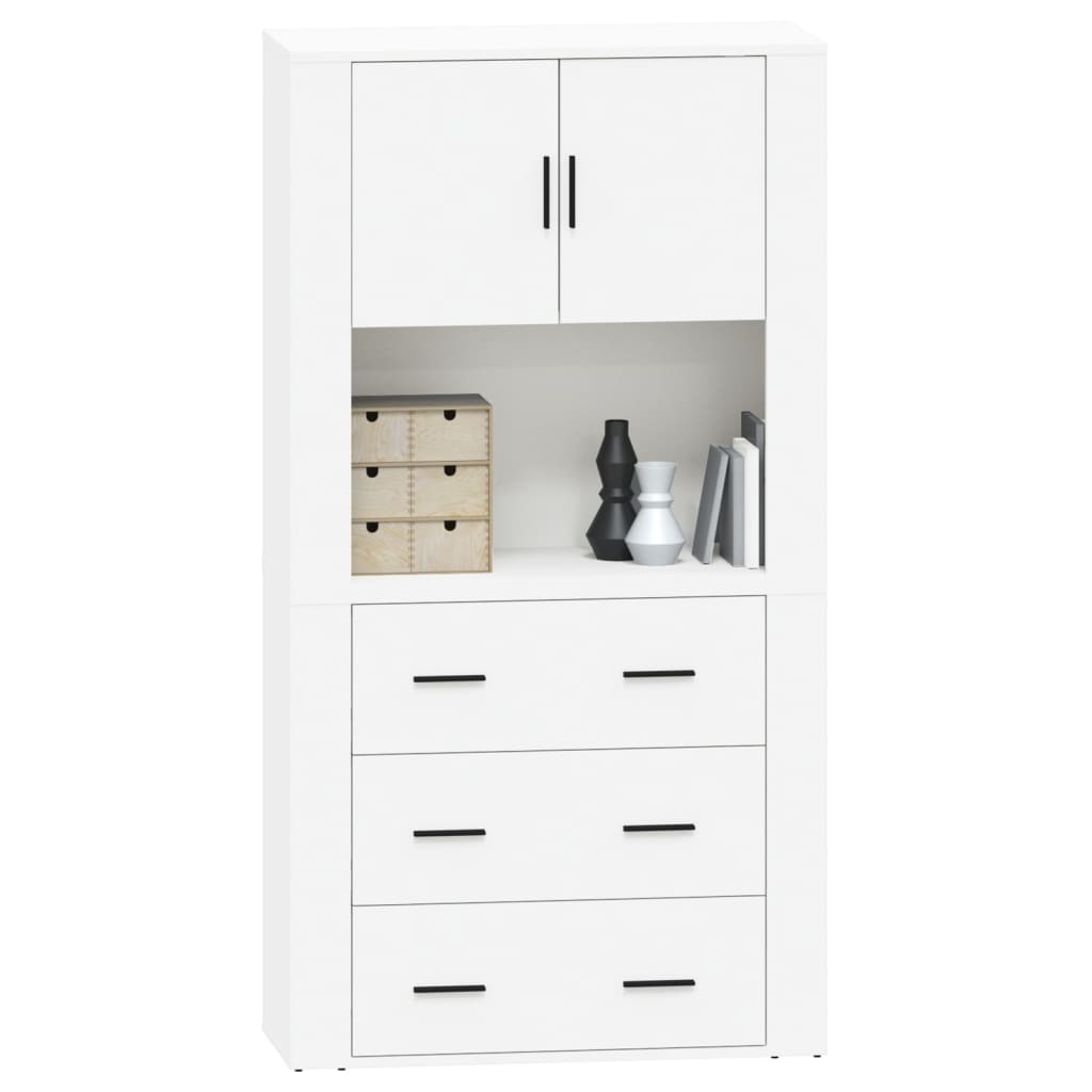 vidaXL Highboard blanc Bois d'ingénierie