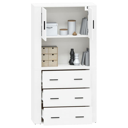 vidaXL Highboard blanc Bois d'ingénierie