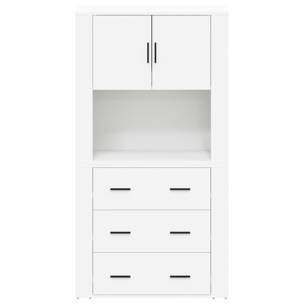 vidaXL Highboard blanc Bois d'ingénierie