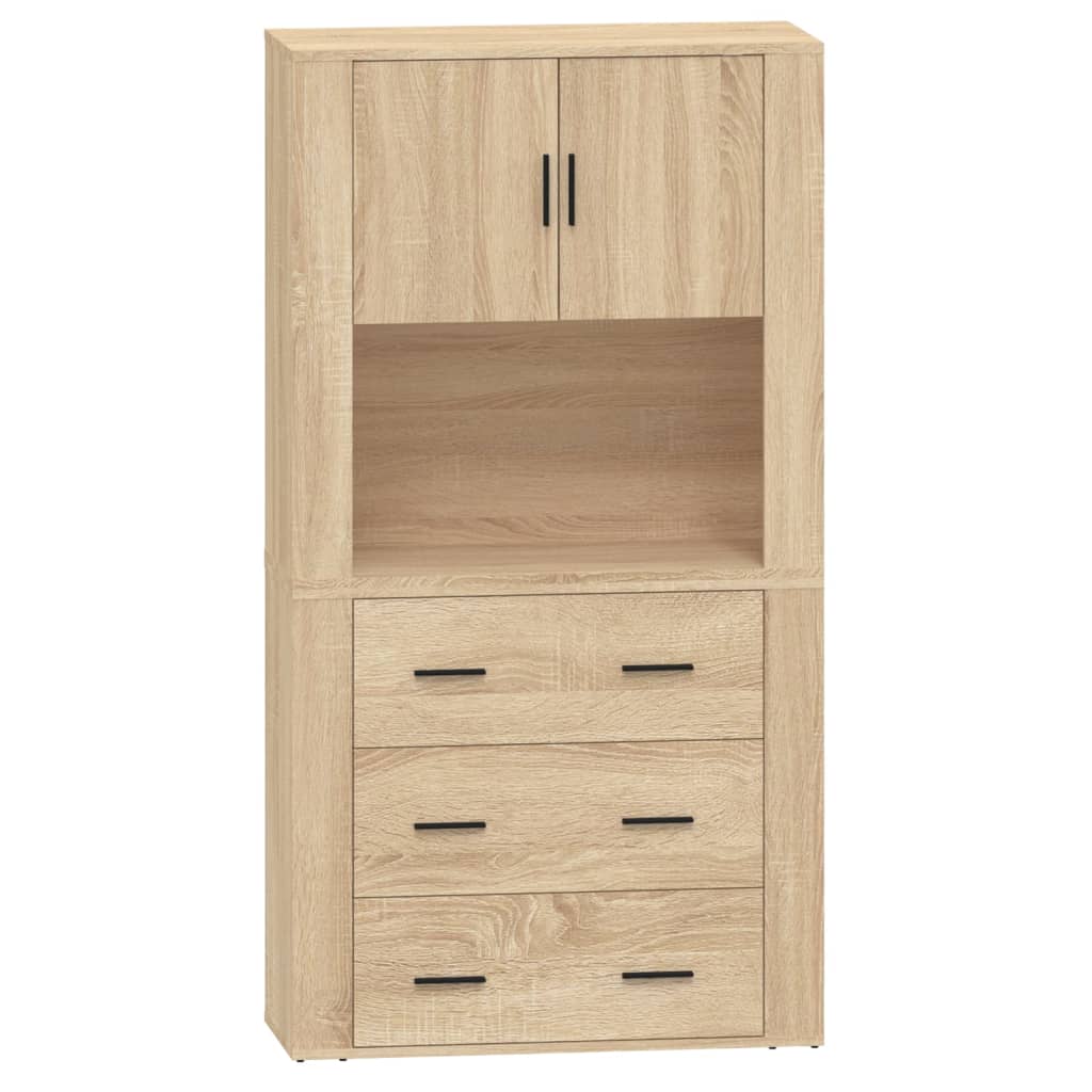 vidaXL Highboard en aggloméré coloris chêne Sonoma