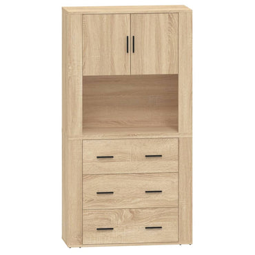 vidaXL Highboard en aggloméré coloris chêne Sonoma