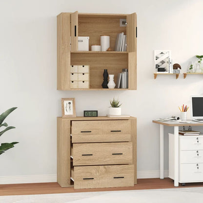 vidaXL Highboard en aggloméré coloris chêne Sonoma