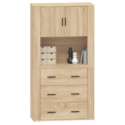 vidaXL Highboard en aggloméré coloris chêne Sonoma