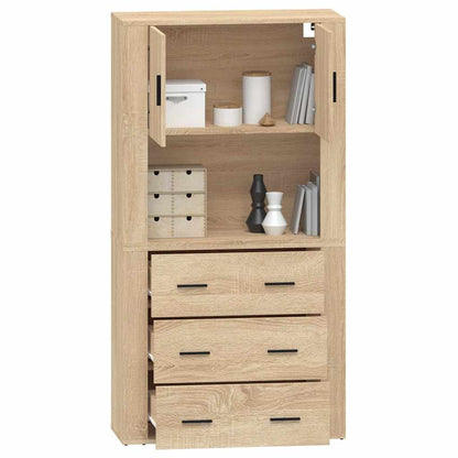 vidaXL Highboard en aggloméré coloris chêne Sonoma