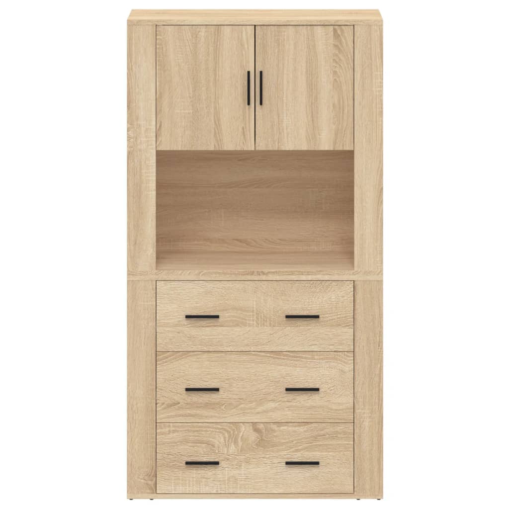 vidaXL Highboard en aggloméré coloris chêne Sonoma