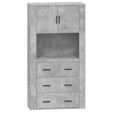 vidaXL Buffet haut gris béton en bois d'ingénierie