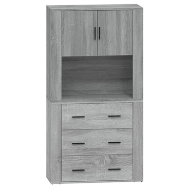 vidaXL Buffet haut gris en bois d'ingénierie Sonoma