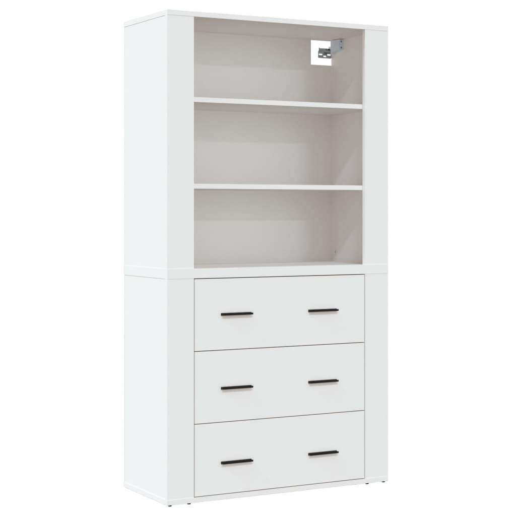 vidaXL Highboard blanc Bois d'ingénierie