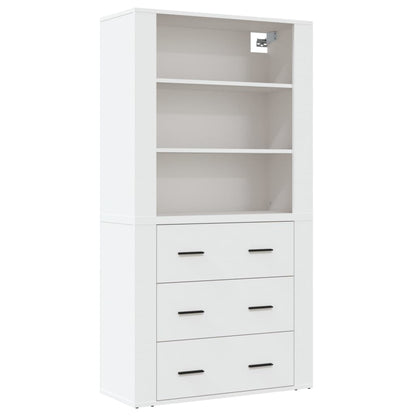 vidaXL Highboard blanc Bois d'ingénierie