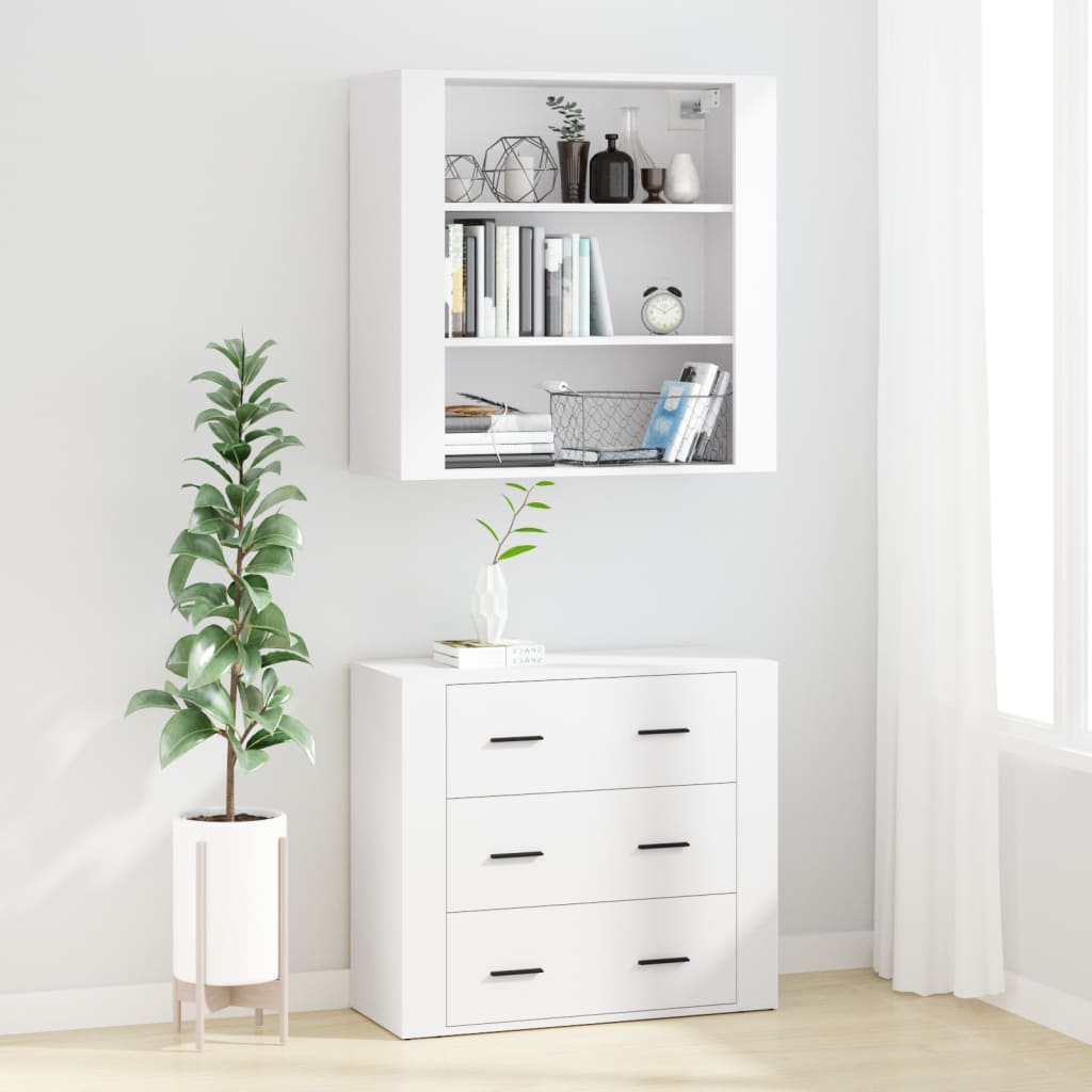 vidaXL Highboard blanc Bois d'ingénierie