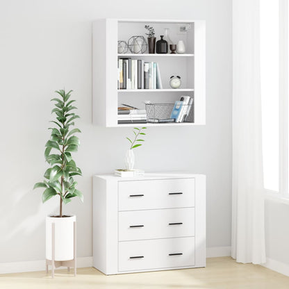 vidaXL Highboard blanc Bois d'ingénierie