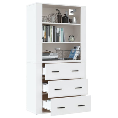 vidaXL Highboard blanc Bois d'ingénierie