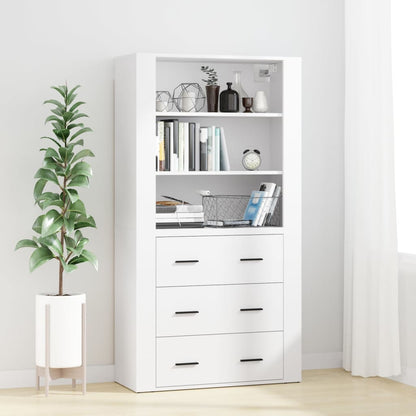 vidaXL Highboard blanc Bois d'ingénierie